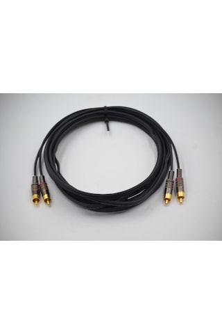 Amfi Rca Kablosu 5 Metre - El Yapımı %100 Bakır Anfi Rca Ses Kablosu - 5 Metre