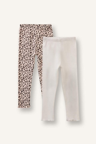 Defacto Leopar Desenli Fitilli Kaşkorse 2li Tayt Kız Bebek H3004a526sper105 Ekru-er105