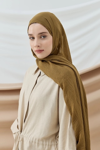 Aminenesil Modakaşmir Aya Şal Koyu Bronz Renk