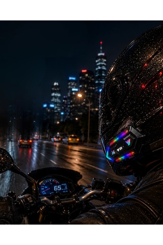 Gürültü Engelleyici Motosiklet Kask Intercom Uzun Pil Ömürlü Tasarım 10"
