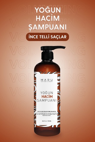 Maru İnce Telli Saçlar Için Volume Hacim Veren Şampuan 750 Ml