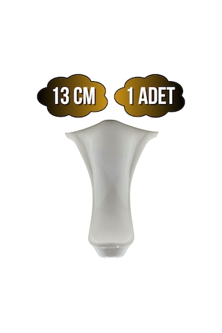 Lüx Lükens Beyaz 13cm Plastik Ayak Mobilya Masa Ve Dolap Ayağı Beyaz 13cm 1 Adet Beyaz