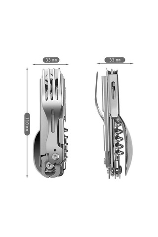 Grand Harvest Ghks002 Multi Fonksiyonel Çatal Bıçak Kaşık Tirbüşon Set Beyaz