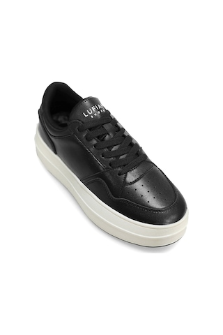 Lufian 122230040 Vanessa Kadın Hakiki Deri Klasik Sneaker Siyah Siyah