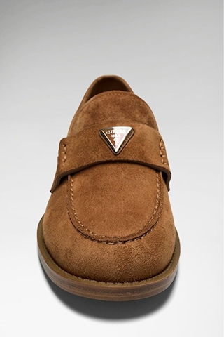 Guess Beliso Kadın Deri Loafer Kahverengi