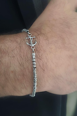 Italyan Tasarımı 925ayar Gümüş Trend Erkek Bileklik Özel Seri 82850728