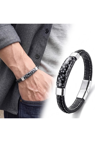 Moncuk Design Obsidyen Nova Doğal Taşlı Deri Çelik Erkek Bileklik 33512b1d18 Çok Renkli Moncuk Design Obsidyen Nova Doğal Taşlı Deri Çelik Erkek Bileklik 33512b1d18 Çok Renkli