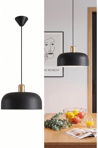 Marella Gold Sarkıt Avize, Bohem Tavan Lambası Ve Salon Mutfak Aydınlatması - Siyah - 30 Cm - Modern Dekoratif Tavan Armatürü Diğer