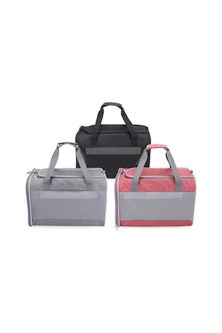 Samdoo Küçük Evcil Hayvan Taşıma Çantası - Nefes Alıcı Mesh - Çoklu Taşıma Seçeneği - Katlanabilir - Araba Tekerleği Güvenliği - Pembe 15kg Yük