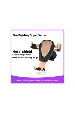 Tongxida Gold Metal Gravity Auto Phone Holder Car Air Vent Clip Car Mount Hawksbill Case -