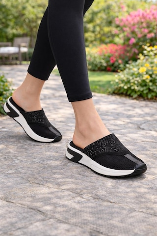 Kadın Günlük Rahat Slip-on Spor Terlik Siyah