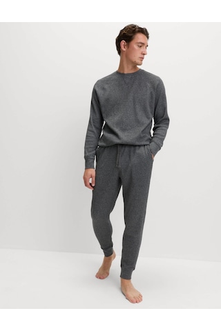 Marks & Spencer Saf Pamuklu Waffle Pijama Altı T07003567 Gri