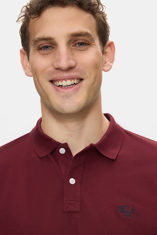 Ucla Lakes Bordo Polo Yaka Nakışlı %100 Pamuk Standard Fit Erkek Tshirt