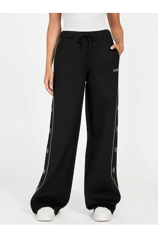 Guess Octavia Kadın Siyah Aktif Palazzo Fit Eşofman Altı V5bb12kcx22-jblk Siyah