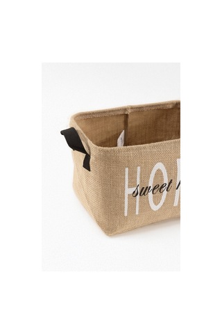 Tidy Jüt Home Yazılı Sepet 30x22x18 Cm 6014 Natural