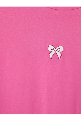 Lcw Young Pembe Kelebek Nakışlı Kadın Pijama Üstü Diğer