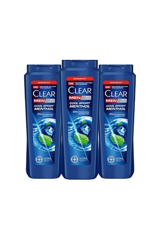 Clear Men Şampuan Cool Sport Menthol 600 Ml X 3 Adet