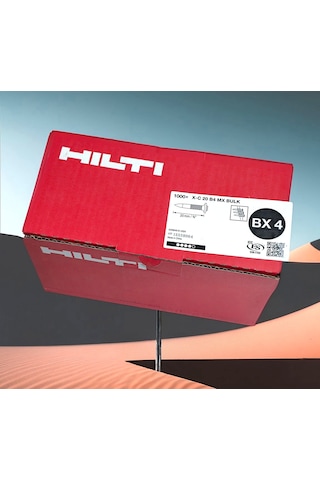 Hilti Bx4 Uyumlu X-c 20 B4 Mx Bulk Beton Çivileri Şeritli 20 Mm 1000 Adet