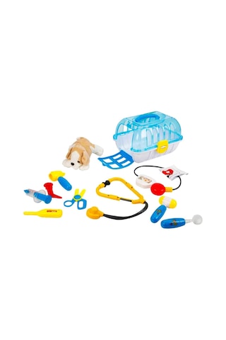 Peluş Köpek Veteriner Seti Çantalı