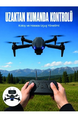Mey İthalat 4k Hd Kameralı Katlanabilir Drone Sabit Yükseklik Destekli Uzaktan Kumandalı Drone