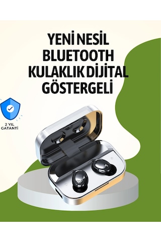 Gerçek Kablosuz Kulaklık Bluetooth 5.0, Şarj Kutulu, Parmak İzi Kontrollü Çok Renkli