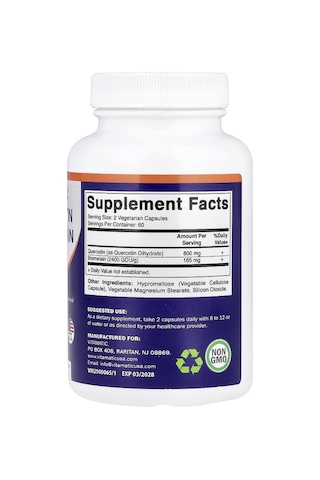 Takviye Vitamatic, Quercetin Bromelain, 120 Vegetarian Capsules