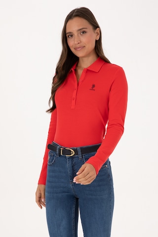 U.S. Polo Assn. Kadın Kırmızı Basic Polo Yaka Sweatshırt 50307755-VR030