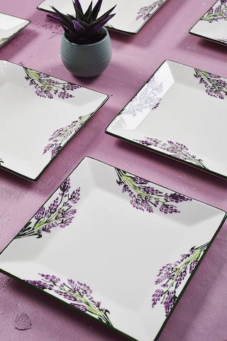 Piatti Naturali 6'lı Lavanta Pasta Tabak Seti Tatlı Sunum Seti Servis 20cm