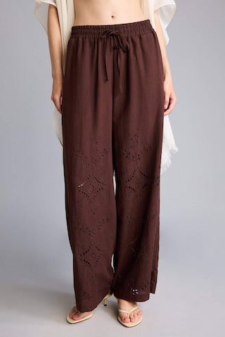 Defacto Regular Fıt Pamuklu Wide Leg Plaj Pantolonu H0878ax26smbn341 Kahve-bn341