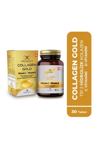 Provega Collagen Gold Kolajen MSM Vitamin C ve D Vitamin 30 Kapsül
