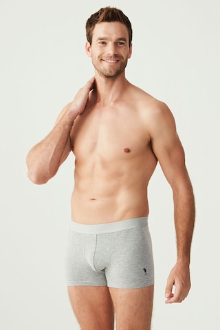 U.S. Polo Assn. Erkek Gri Melanj 3 Lü Boxer 80173