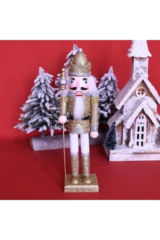 Pazly Xmas Süsler Kral Homyl Fındıkkıran Cm Altın Ahşap 30 Xp