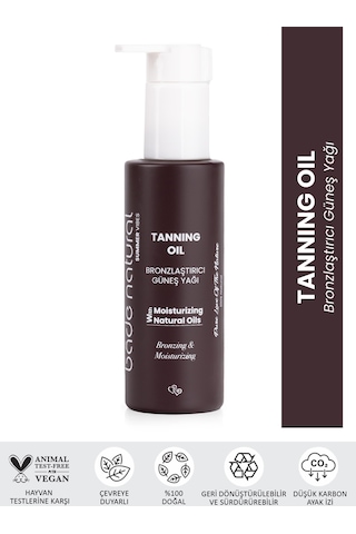 Bade Natural %100 Doğal Bronzlaştırıcı ve Nemlendirici Güneş Yağı 100 ML