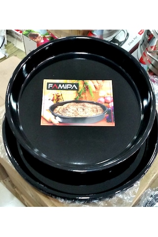 Emaye Fırın Tepsi Seti 34/38/42 CM Boylarda 3 Tepsi Siyah