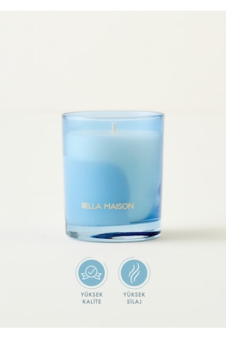 Bella Maison Jasmine Whisper Kokulu Soya Wax Mum Mavi 120 Gr Mavi