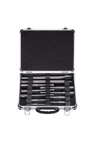 Professional Accessories 11 Parça Sds-plus Karışık Darbeli Matkap Ve Keski Seti Beton Ve Duvar İşleri İçin, Darbe