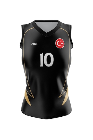 Acr Giyim Voleybol Forması Model 721 - Kişiye Özel İsim Ve Numara Yazılabilir, Dijital Baskı Tasarım Tek Üst Sarı