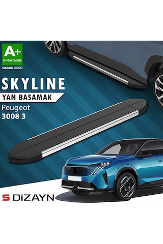 S-dizayn Peugeot 3008 3 Skyline Krom Yan Basamak 183 Cm 2024 Üzeri A+ Kalite