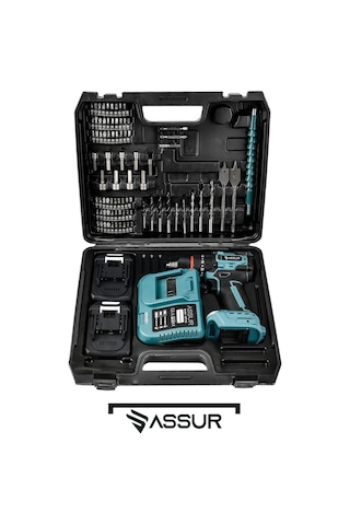 Assur ASR131 21V Darbeli Şarjlı Matkap Vidalama Mavi
