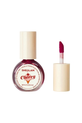 Sheglam Cherry Picked Lip & Cheek Tint Mat, Doğal Ve Nemlendirici Red