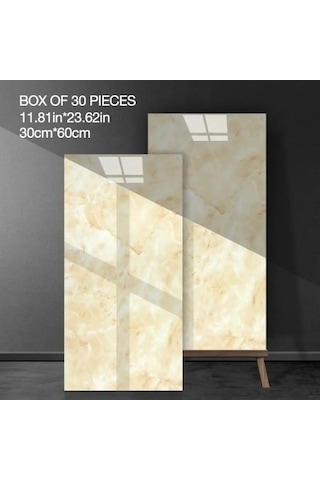 Periboia Sarı Mermer Desenli Alüminyum Plastik Duvar Stickerı Karışık Renkli