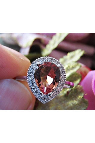 Gümüş Zultanit Damla Taşlı Kadın Yüzük