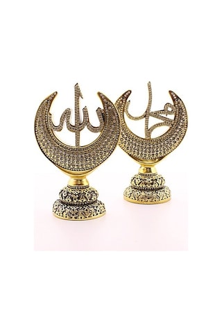2'Li Gold Allah Muhammed Hilal Orta Boy Biblo 20Cm (511639425)