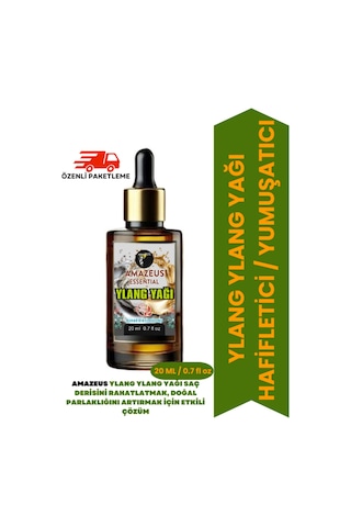 Amazeus Ylang Ylang Yağı %100 Saf Ve Doğal Besleyici Etki 20 Ml / 0.7 Fl Oz
