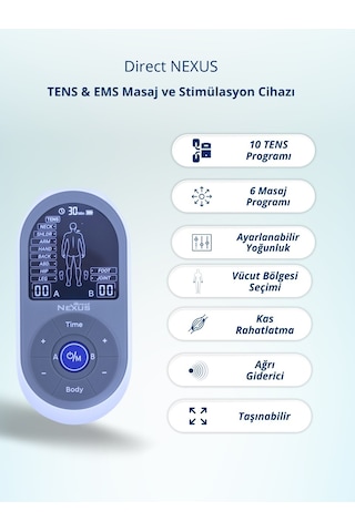 Direct Nexus Tens Ve Ems Masaj Aleti