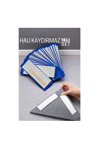 Halı Kaydırmaz - Halı Kilim Yolluk Kayma Önleyici Yapışkan 16 Lı Set