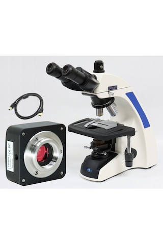 Ece Opto-edu Dijital Mikroskop Laboratuvar Araştırma Mikroskobu Trinoküler 2000x Yüksek Kontrastlı Infinity Plan Optik Sistem Ve 8.0mp Mikroskop Kamerası Usb Bağlantılı Alüminyum Bavulda