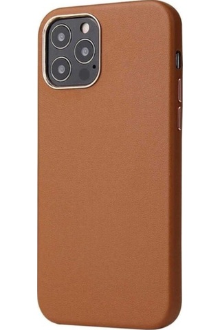 Apple Uyumlu iPhone 12 Pro Max Kılıf Zore Eyzi Kapak Kahverengi