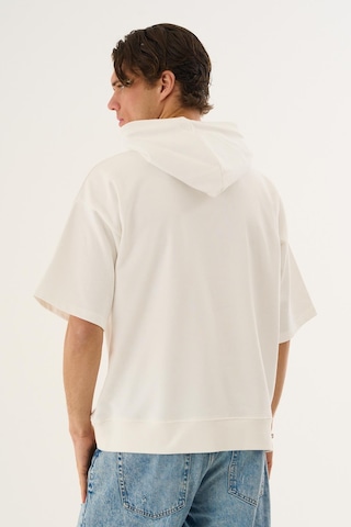 Alexander Gardi Cropped Kapüşonlu Kısa Kollu Sweatshirt Beyaz