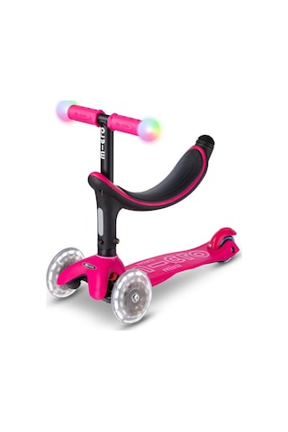Micro Mini2grow Deluxe Magic Led 3 Tekerlekli Scooter Pink